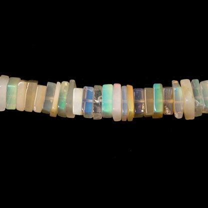 5.5-6mm Ethiopian Opal plain square heshi beads 16 inch 220 pieces