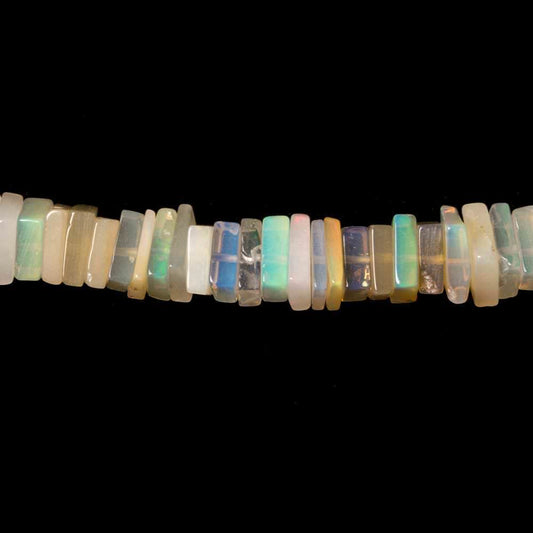 5.5-6mm Ethiopian Opal plain square heshi beads 16 inch 220 pieces
