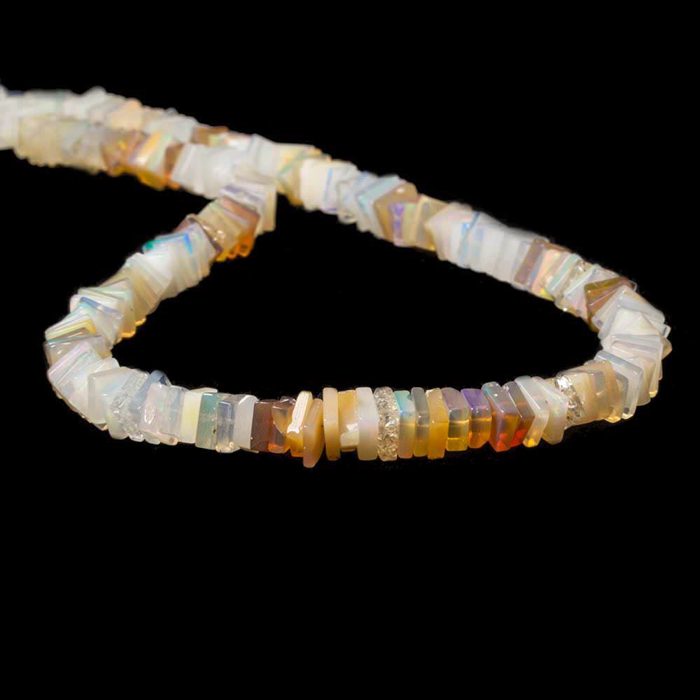 5.5-6mm Ethiopian Opal plain square heshi beads 16 inch 220 pieces