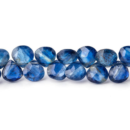 5.5-6mm Kyanite Faceted Heart Beads 7.5 inch 60 pieces AA