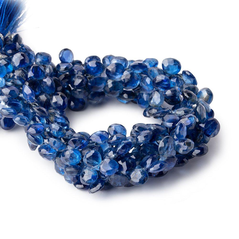 5.5-6mm Kyanite Faceted Heart Beads 7.5 inch 60 pieces AA
