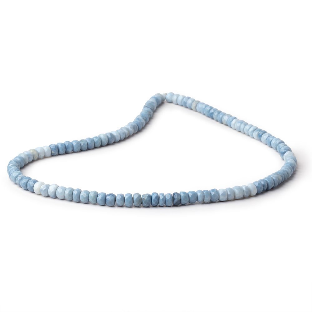 5.5-6mm Owyhee Blue Opal Faceted Rondelle Beads 16 inch 112 pieces