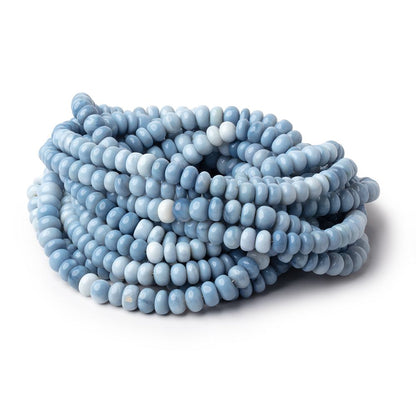 5.5-6mm Owyhee Blue Opal Plain Rondelle Beads 16 inch 93 pieces