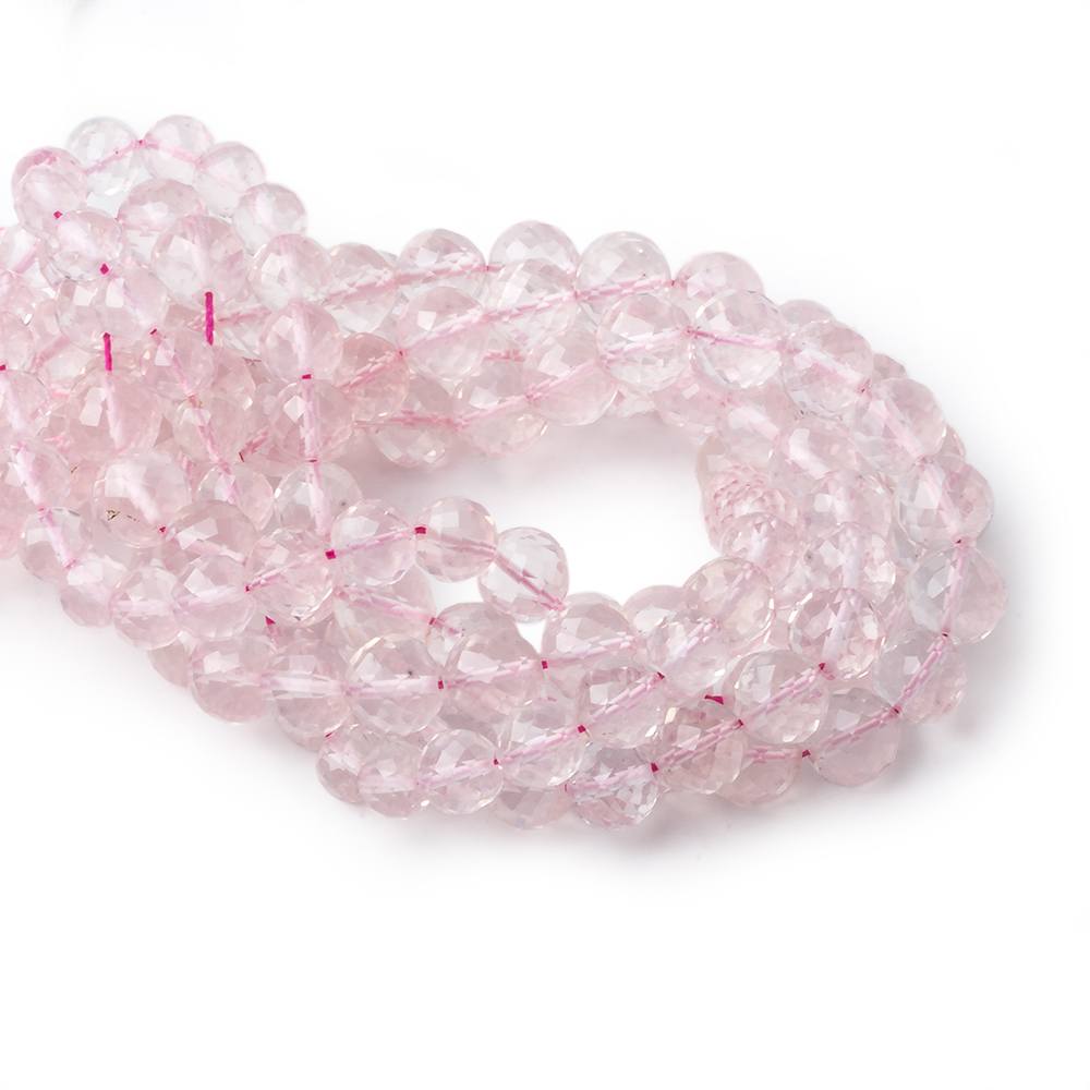 5.5-6mm Rose Quartz faceted round beads 9 inch 30 pieces