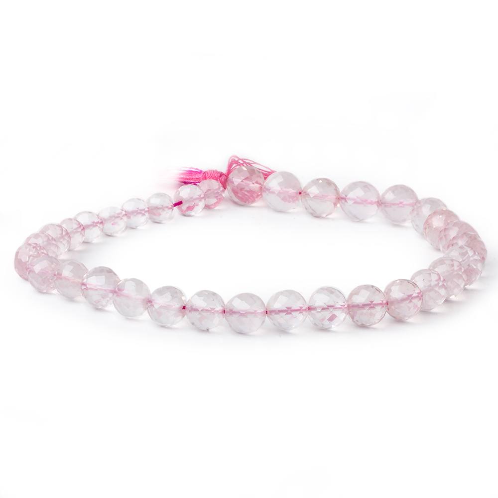 5.5-6mm Rose Quartz faceted round beads 9 inch 30 pieces