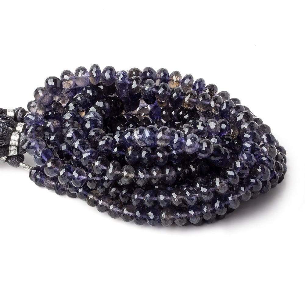 5.5-7.5mm Iolite Faceted Rondelles 14 inch 79 Beads AA