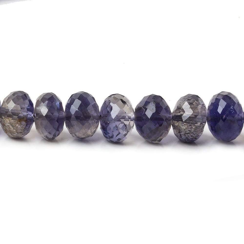 5.5-7.5mm Iolite Faceted Rondelles 14 inch 79 Beads AA