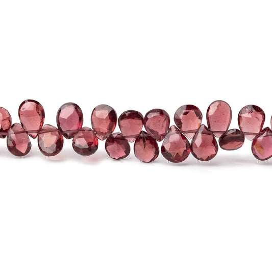 5.5-7.5mm Mozambique Garnet Faceted Pear Beads 8.5 inch 72 pieces