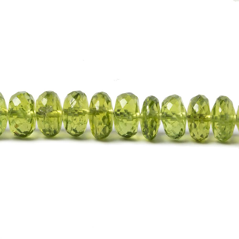 6-7mm Afghani Peridot faceted rondelle beads 16 inch 104 pieces AA