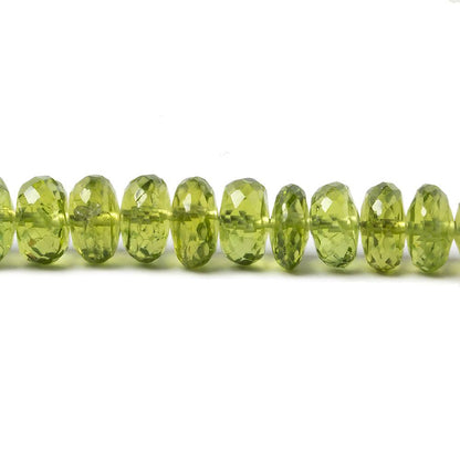 6-7mm Afghani Peridot faceted rondelle beads 16 inch 104 pieces AA