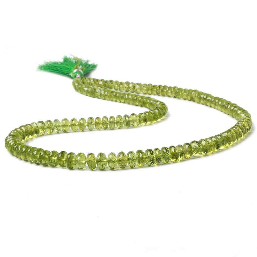 6-7mm Afghani Peridot faceted rondelle beads 16 inch 104 pieces AA
