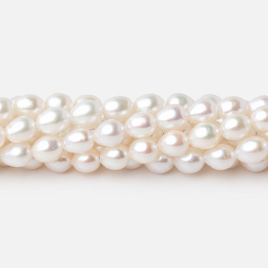 5.5-7mm Creamy White Baroque Freshwater Pearls 15 inch 60 Beads AAA