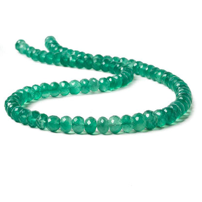 5.5-7mm Green Quartz faceted rondelle beads 16 inch 85 pieces