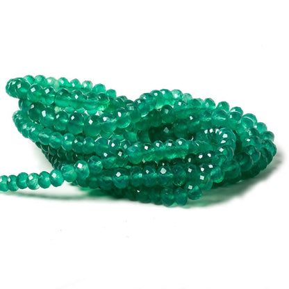 5.5-7mm Green Quartz faceted rondelle beads 16 inch 85 pieces