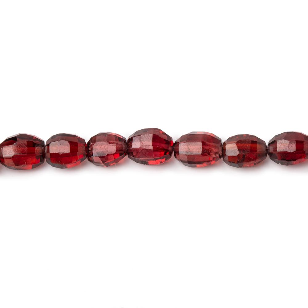 5.5-7mm Mozambique Garnet Faceted Oval Beads 14 inch 57 pieces