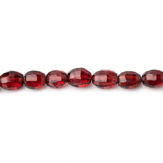 5.5-7mm Mozambique Garnet Faceted Oval Beads 14 inch 57 pieces