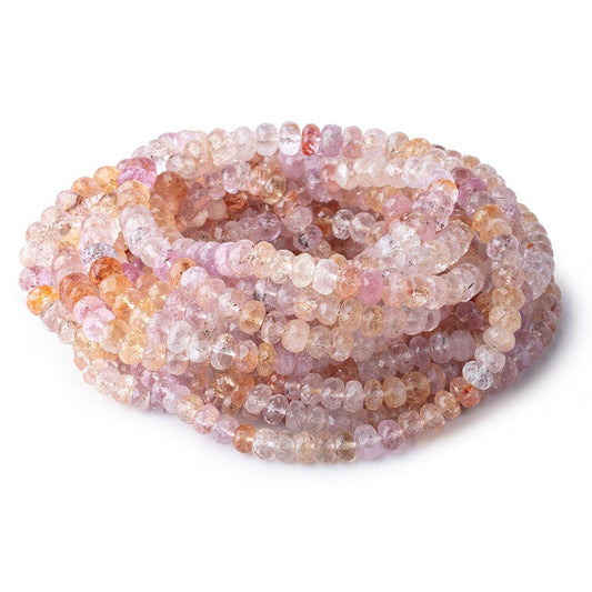 5.5-7mm Multi Color Topaz Faceted Rondelle Beads 16 inch 96 pieces AA