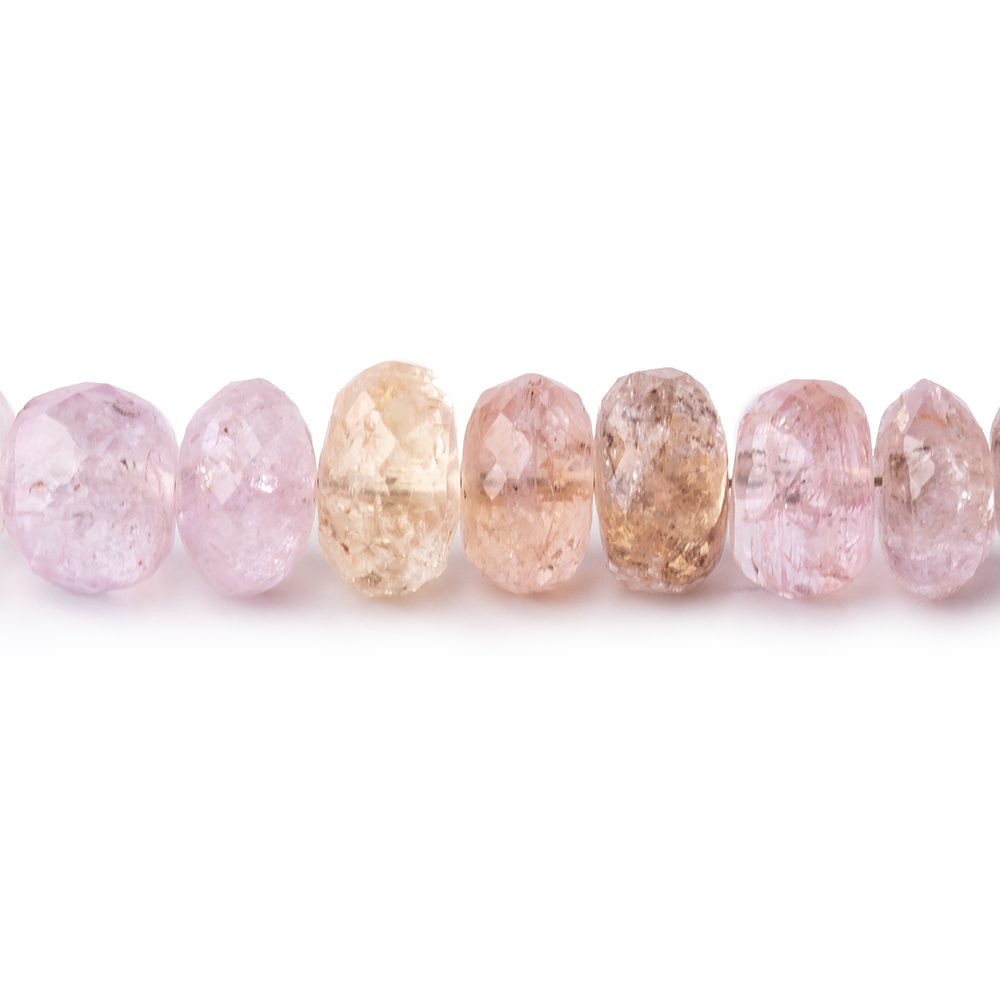 5.5-7mm Multi Color Topaz Faceted Rondelle Beads 16 inch 96 pieces AA