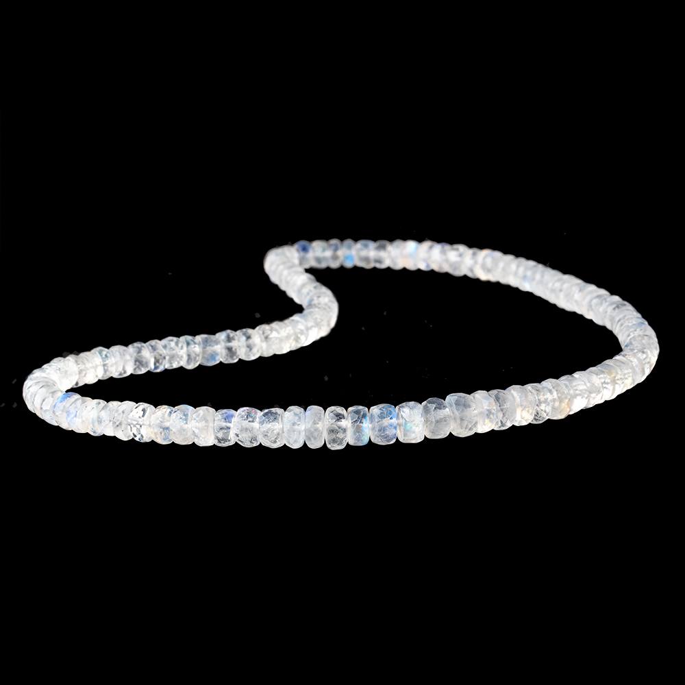 5.5-7mm Rainbow Moonstone Faceted Rondelle Beads 16 inch 112 pieces