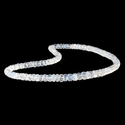 5.5-7mm Rainbow Moonstone Faceted Rondelle Beads 16 inch 112 pieces
