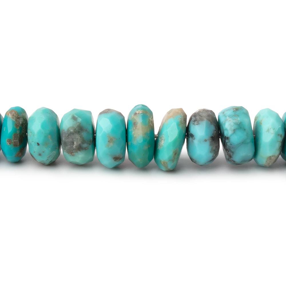 5.5-7mm Sleeping Beauty Turquoise Faceted Rondelle Beads 16 inch 224 pieces AA