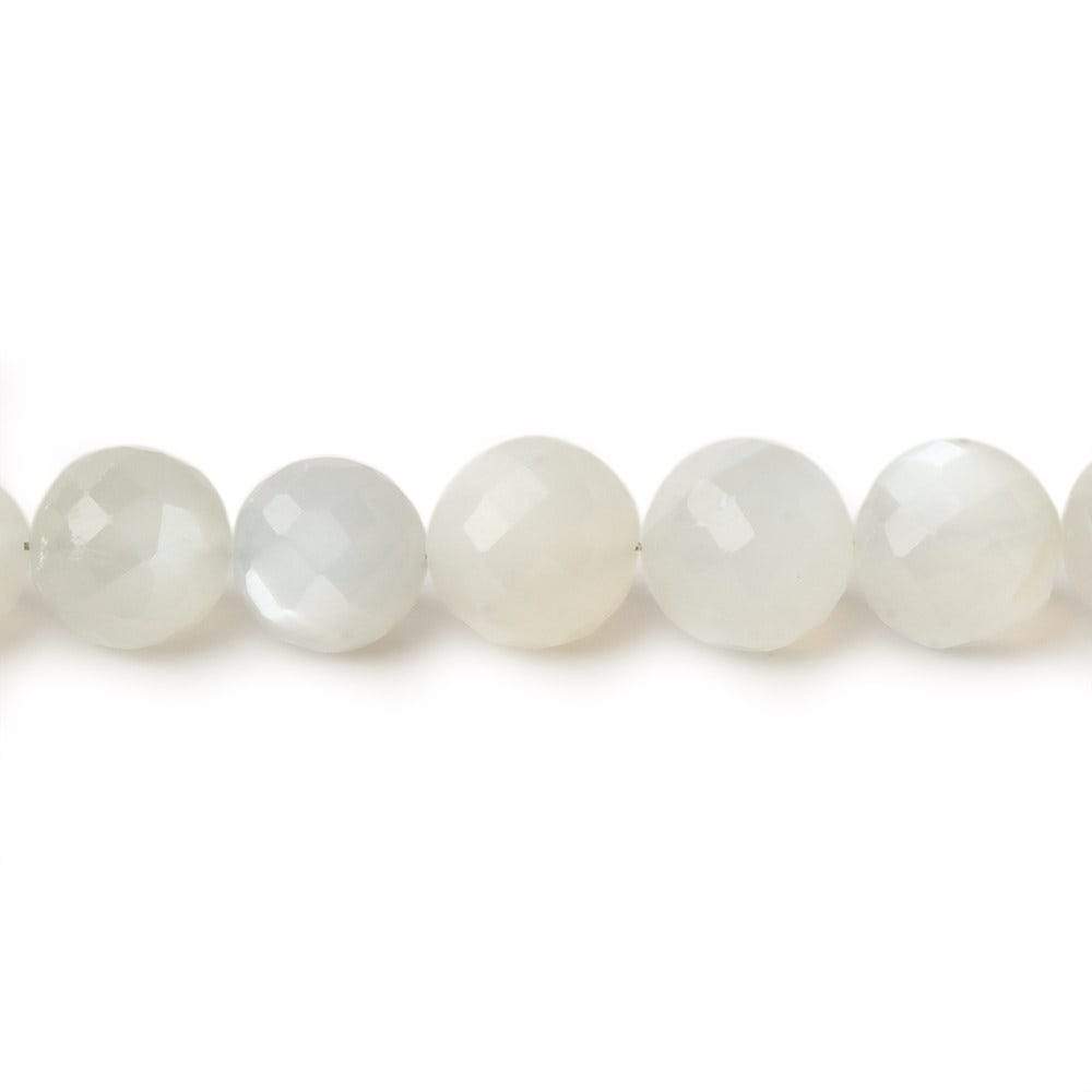 5.5-7mm White Moonstone Faceted Rounds 16 inch 60 beads AAA