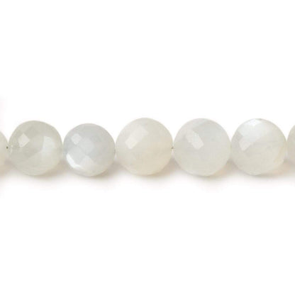 5.5-7mm White Moonstone Faceted Rounds 16 inch 60 beads AAA