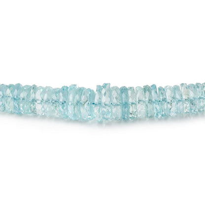 5.5-8mm Aquamarine Faceted Heishi Beads 15 inch 221 pieces AAA