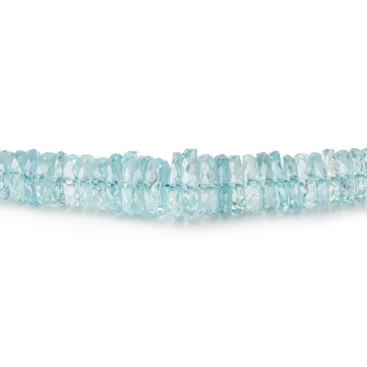 5.5-8mm Aquamarine Faceted Heishi Beads 15 inch 221 pieces AAA