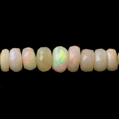 5.5-8mm Ethiopian Opal Faceted Rondelles 18 inch 135 beads AAA