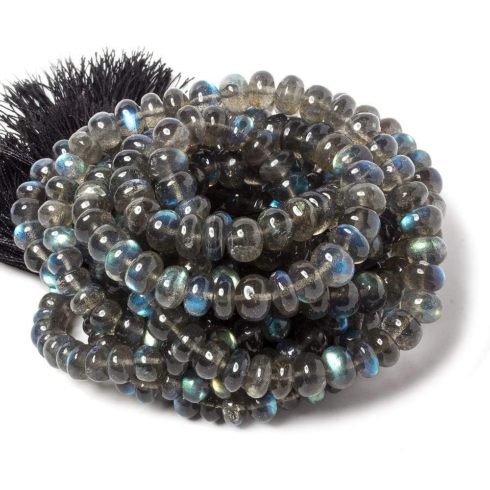 5.5-8mm Labradorite Plain Rondelle Beads 16 inch 88 pieces