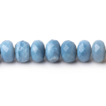 5.5-8mm Owyhee Blue Opal Faceted Rondelle Beads 15.75 inch 78 pieces