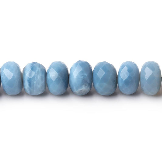 5.5-8mm Owyhee Blue Opal Faceted Rondelle Beads 15.75 inch 78 pieces