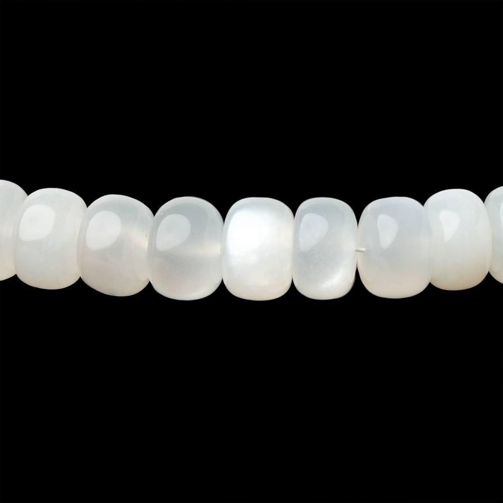 5.5-8mm White Moonstone Plain Rondelle Beads 16 inch 90 pieces