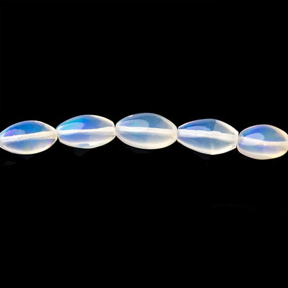 5.5-9.5mm Ethiopian Opal Plain Rice Beads 18 inch 62 pieces AA