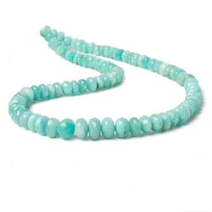 6-10mm Amazonite Faceted Rondelle Beads 16 inch 85 pieces