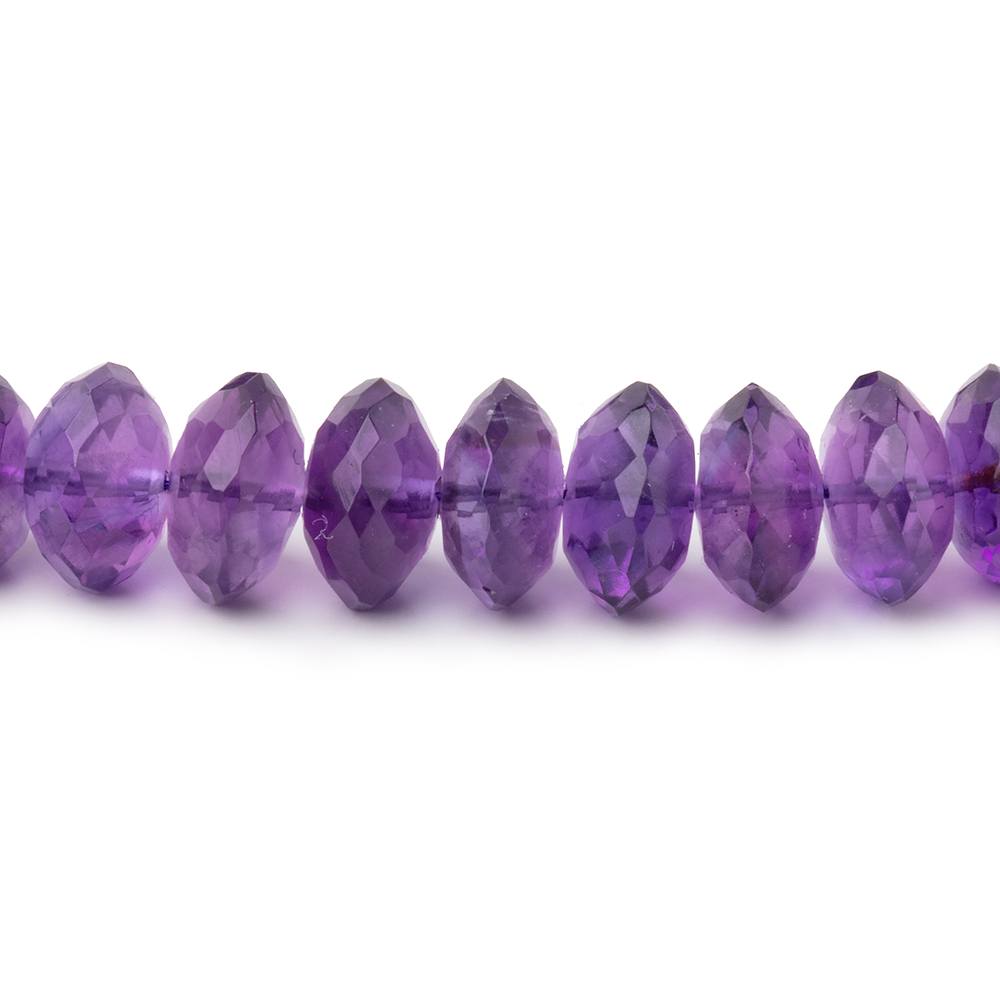5.5-9mm Amethyst German Faceted Rondelles 16 inch 85 Beads