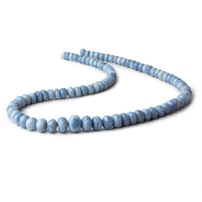 6.5-9mm Owyhee Denim Blue Opal faceted rondelle Beads 15 inch 90 pieces