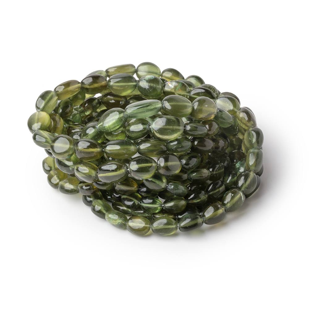 5.5-9mm Green Apatite Plain Nugget Beads 16 inch 52 pieces