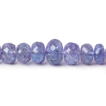 5.5-9mm Tanzanite faceted rondelle beads 17.5 inches 104 pieces