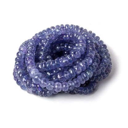 5.5-9mm Tanzanite faceted rondelle beads 17.5 inches 104 pieces