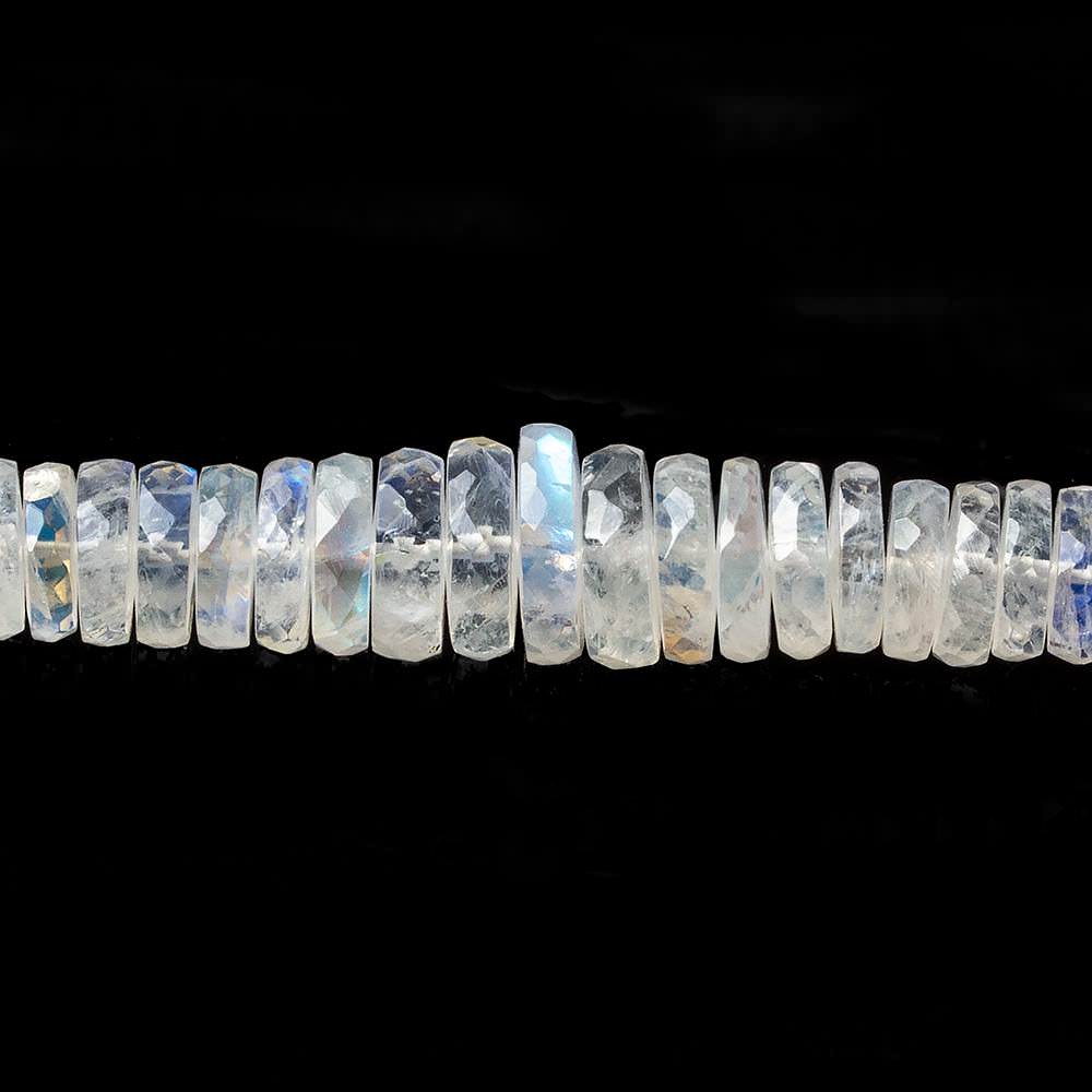 5.5mm - 9.5mm Rainbow Moonstone faceted heshi beads 14 inch 158 pieces AA