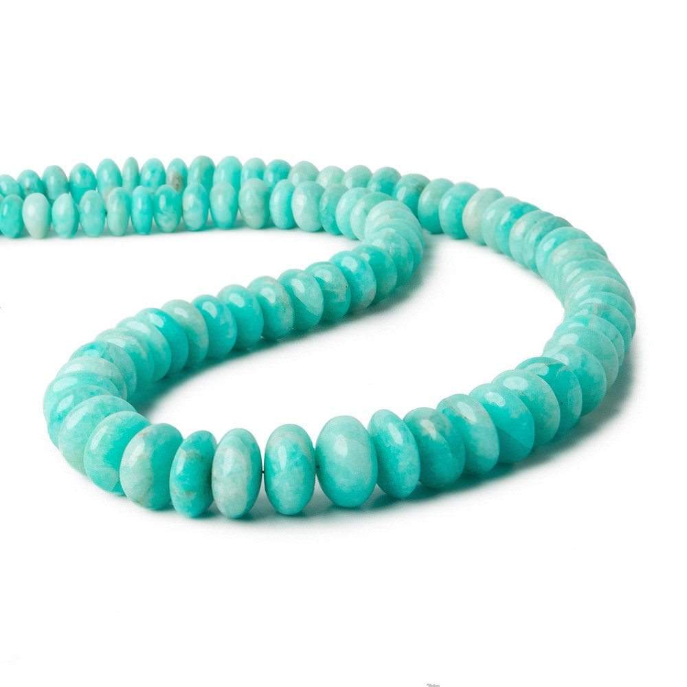 5.5-9mm Amazonite Plain Rondelle Beads 14 inch 80 pieces A
