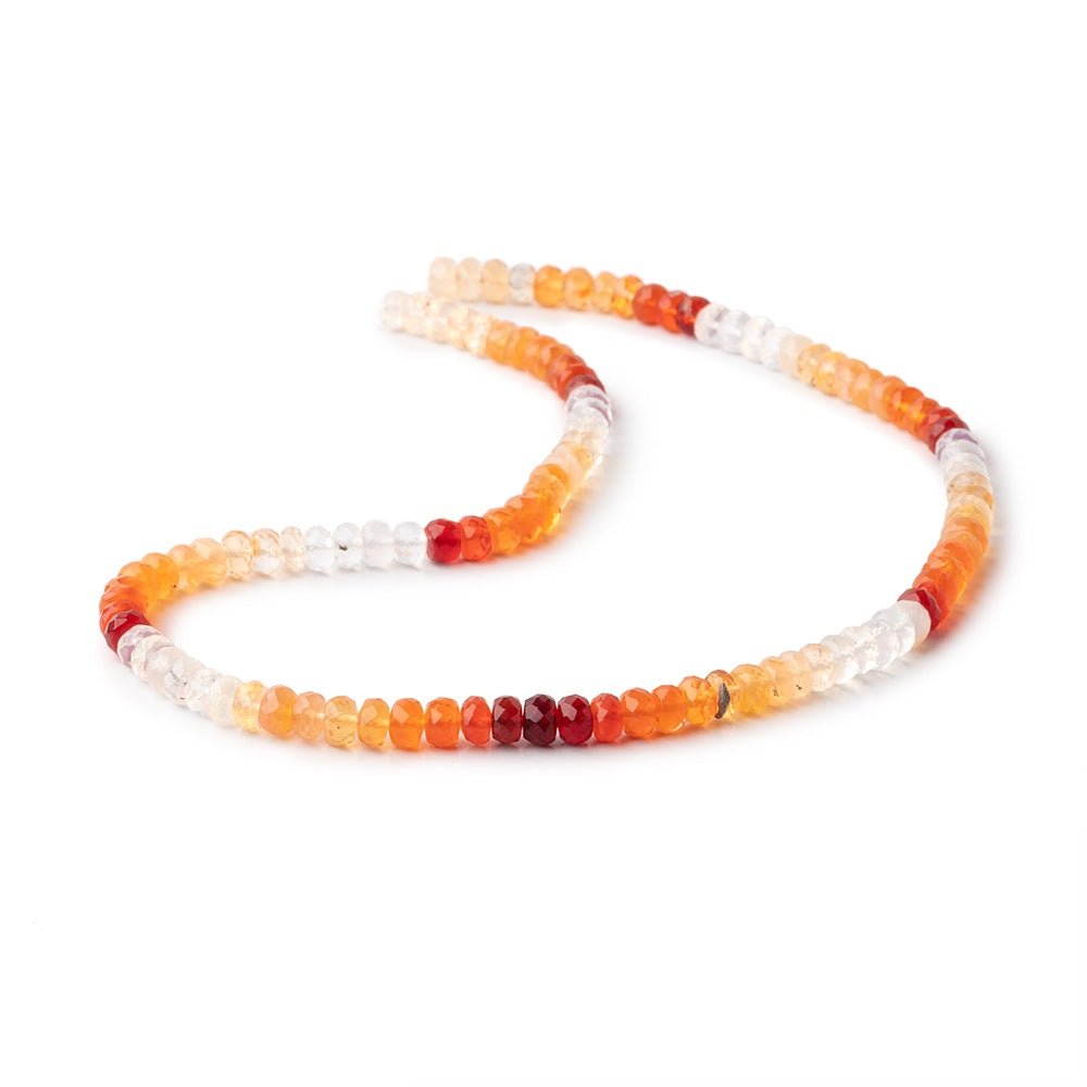 5.5mm Fire Opal Faceted Rondelle Beads 16 inch 115 pieces