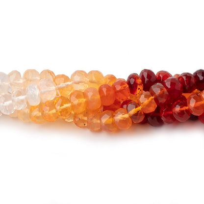 5.5mm Fire Opal Faceted Rondelle Beads 16 inch 115 pieces