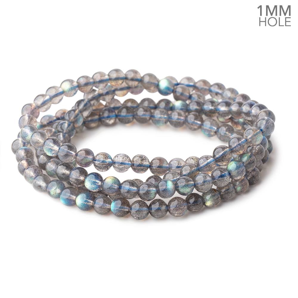 5.5mm Labradorite Plain Round Beads 15.5 inch 136 pieces 1mm hole