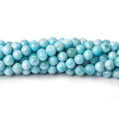 5.5mm Larimar plain rounds 15.5 inch 80 beads