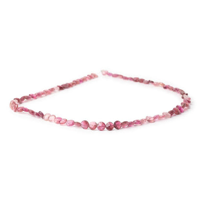 5.5mm Pink Tourmaline Faceted Coin Beads 16 inch 75 pieces AA