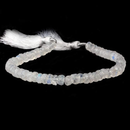 5.5mm Rainbow Moonstone Faceted Rondelle Beads 8 inch 62 pcs A Grade