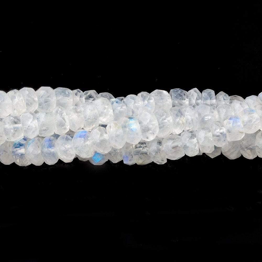 5.5mm Rainbow Moonstone Faceted Rondelle Beads 8 inch 62 pcs A Grade
